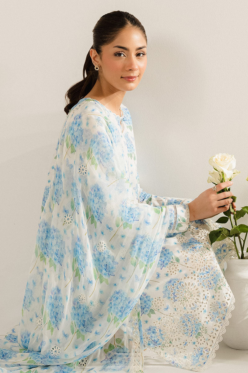 AQUATIC MAZE 2PC SET (TOP & SCARF) - Elegant Indian Ethnic Wear for Festivals, Weddings & Special Occasions