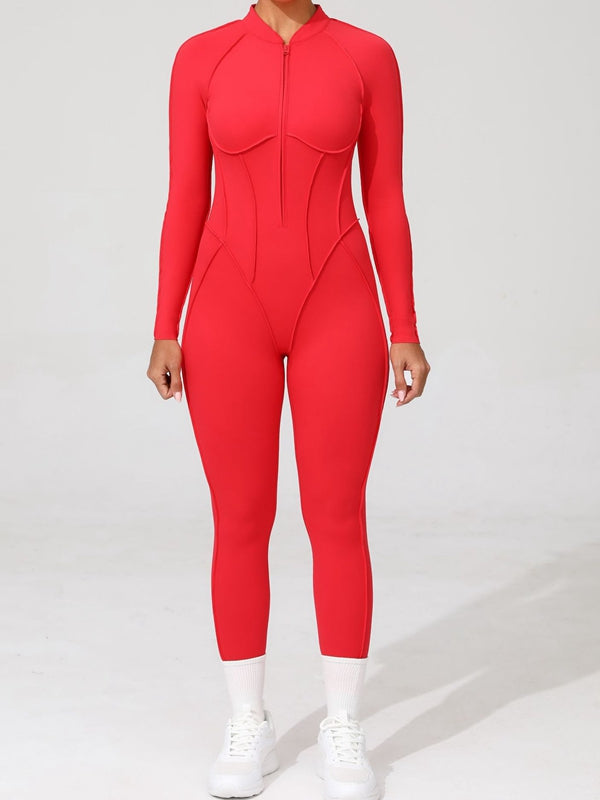 ZASUWA Women's Sexy Backless Zipper Scrunch Bum Jumpsuit - Stretchy Bodycon Romper for Clubwear, Night Out & Date Night
