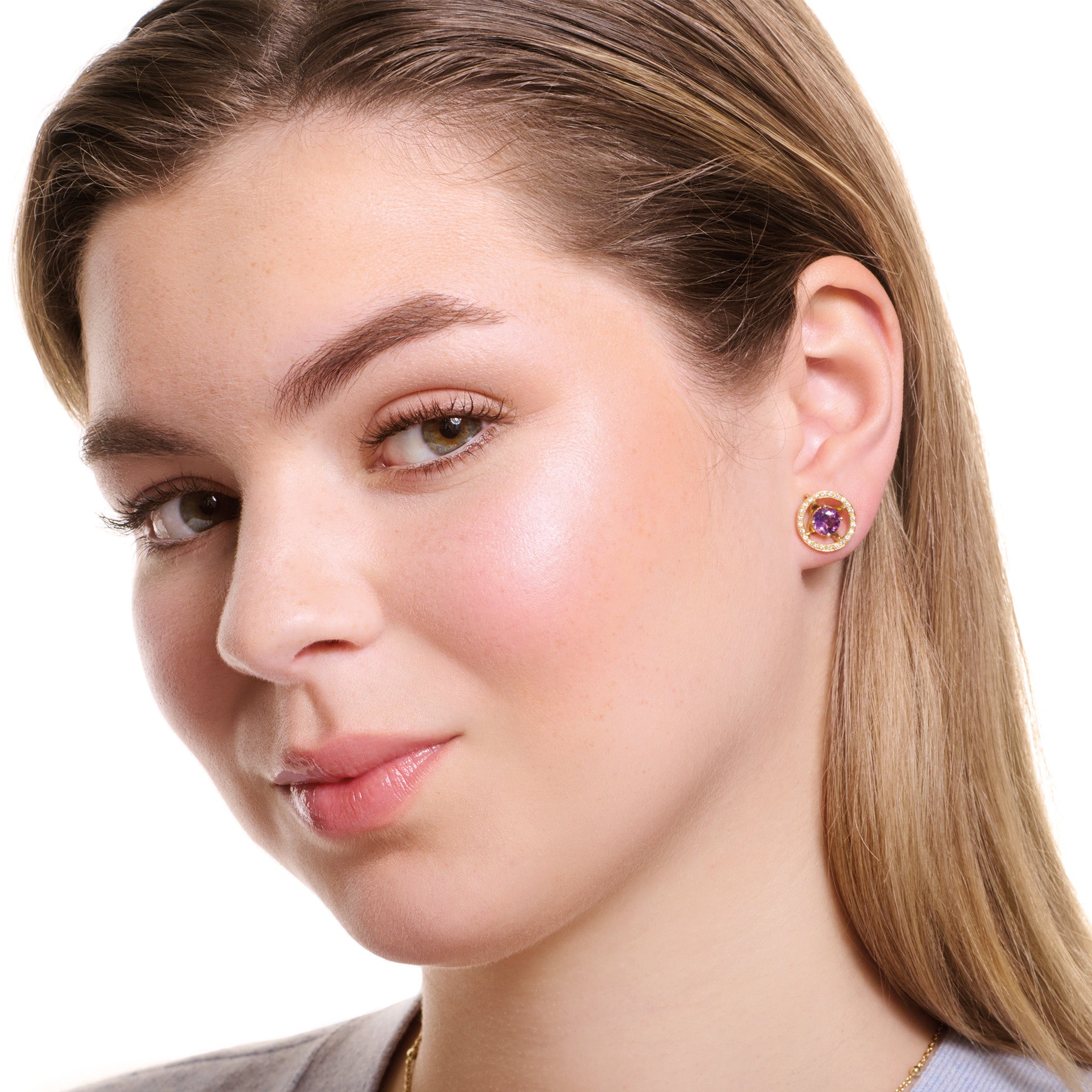 18ct Yellow Gold Stella Diamond Earring Halos - Elegant Halo Stud Earrings for Women, Perfect for Weddings, Parties & Everyday Wear