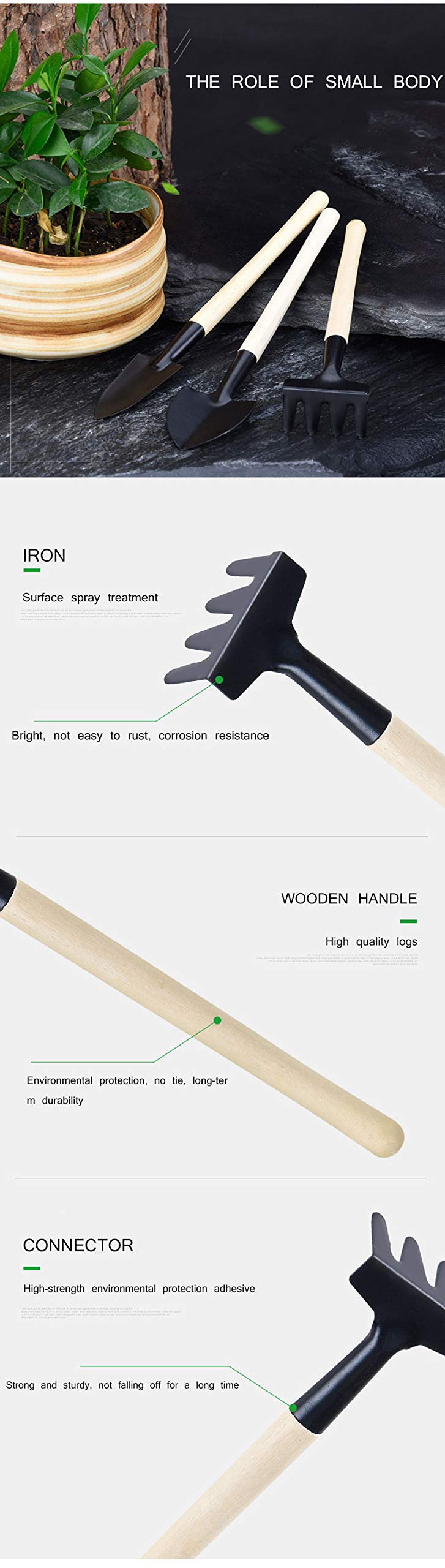 Premium Mini Outdoor Bonsai Tool Set - Handmade Planting Spade & Shovel for Gardening, Pruning, and Plant Care - Perfect for Home Garden, Balcony Plants, and Bonsai Tree Maintenance