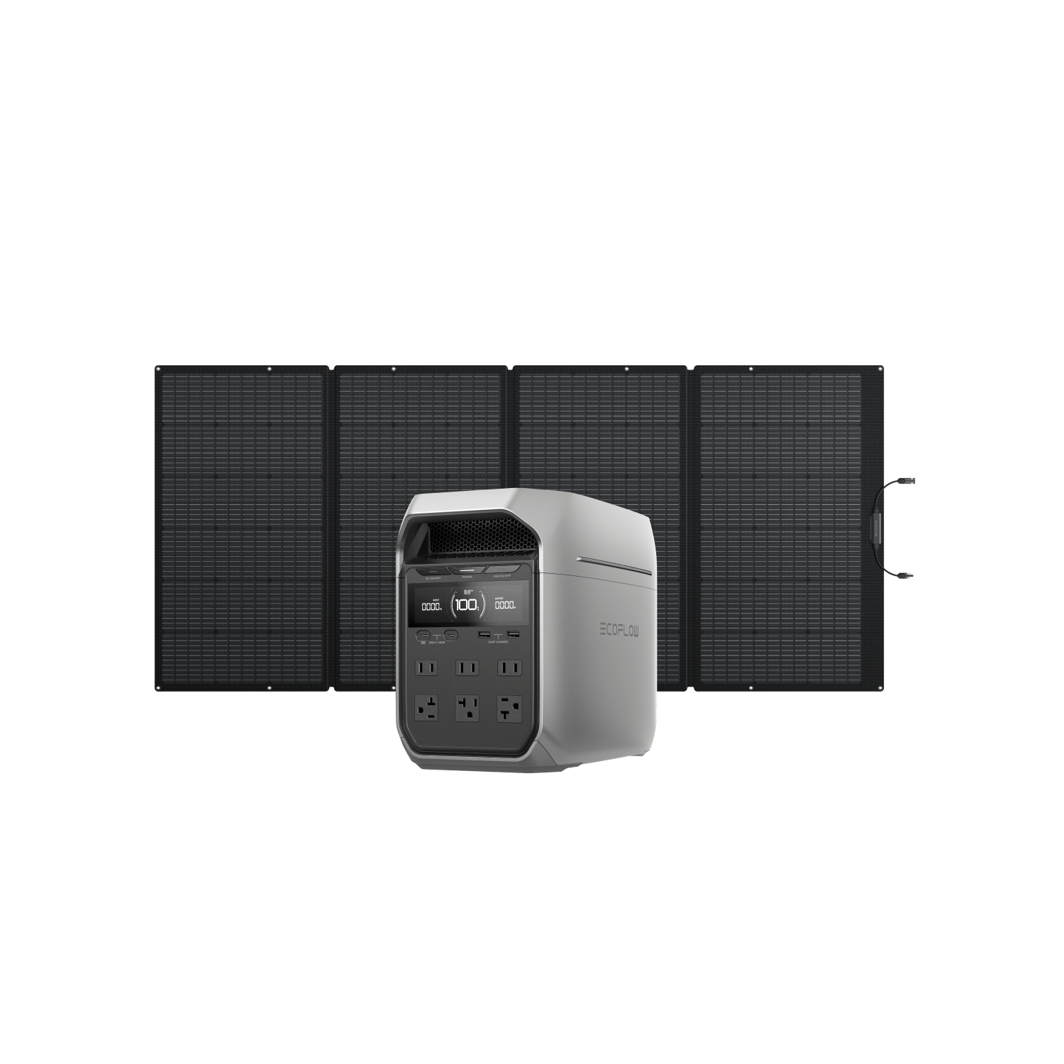 EcoFlow DELTA 3 Series 400W Solar Generator Kit - Portable Power Station for Camping, RV, Emergency Backup & Off-Grid Living