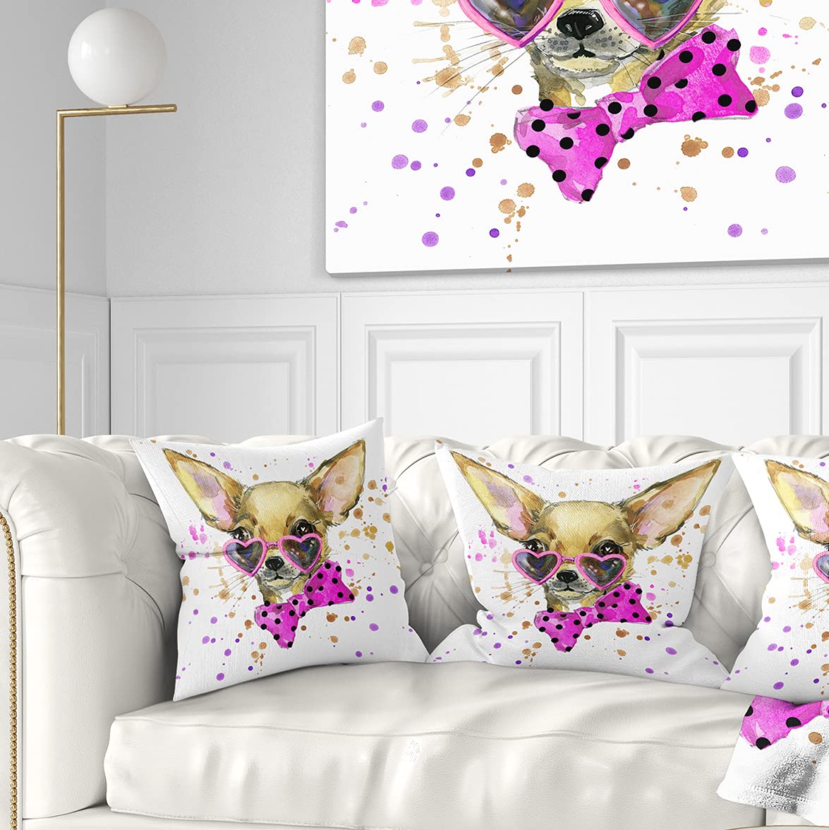 DesignQ CU6035 Decorative Throw Pillow Cushion Cover 18x18 Inches - Soft Brown for Sofa, Bed, Living Room & Home Decor - Perfect for Cozy Comfort and Stylish Interior Design