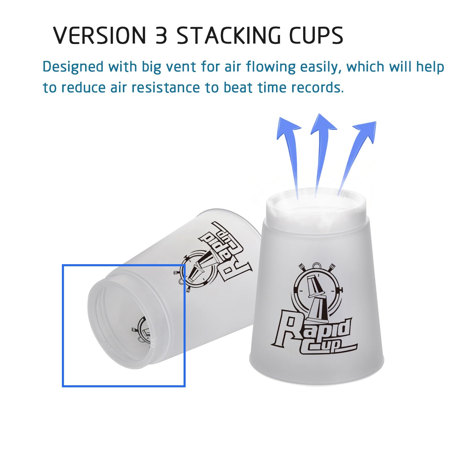 SEISSO 12PCS Quick Stacking Cups Set - Stacking Game for Kids, Boys & Girls - Fun Educational Toy for Hand-Eye Coordination & Motor Skills - Great Gift for Birthdays & Parties (White) - Perfect for Indoor Play, Preschool Learning & Family Game Night