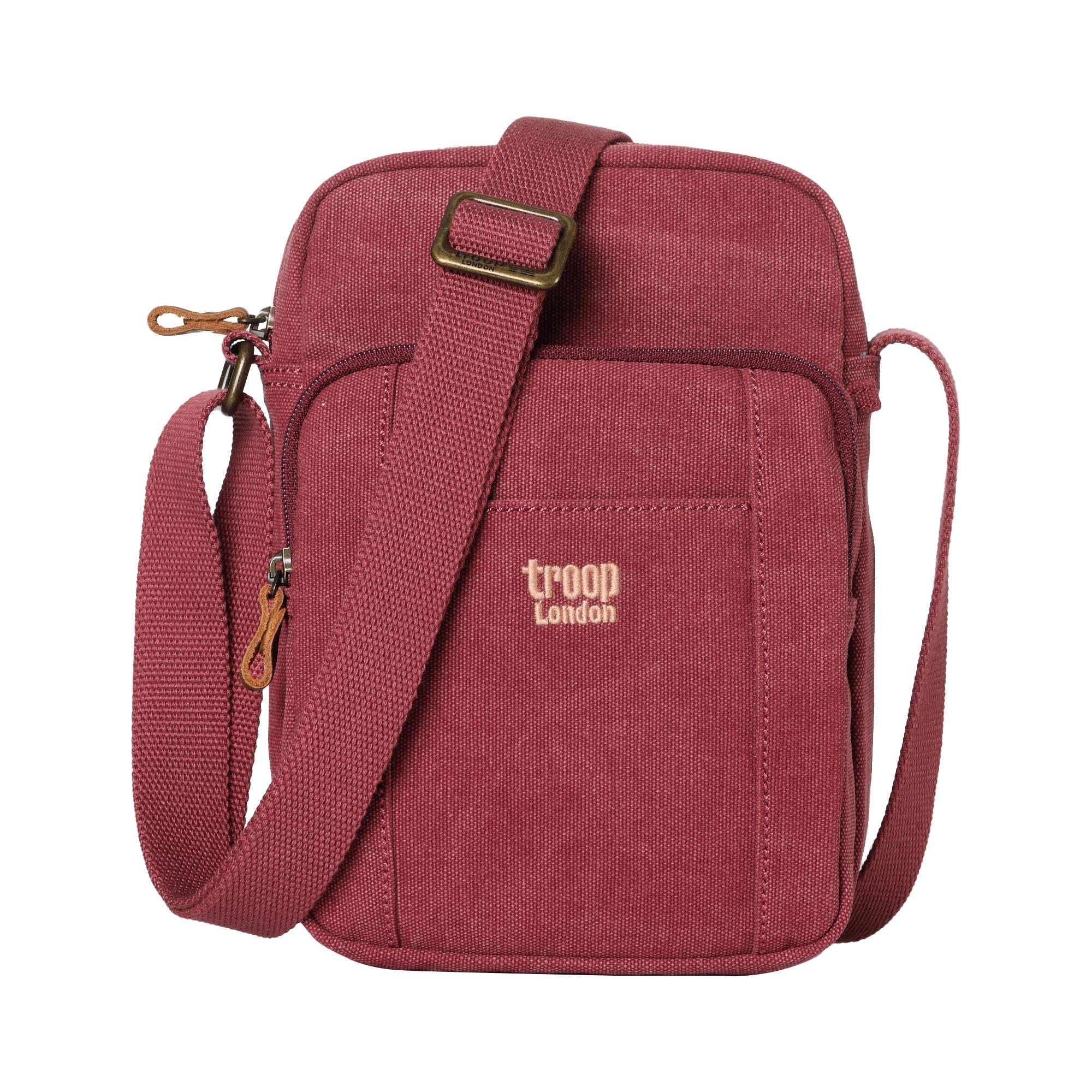 TRP0370 Troop London Classic Canvas Crossbody Bag for Men & Women - Stylish & Durable Everyday Shoulder Bag for Work, Travel & Casual Outings