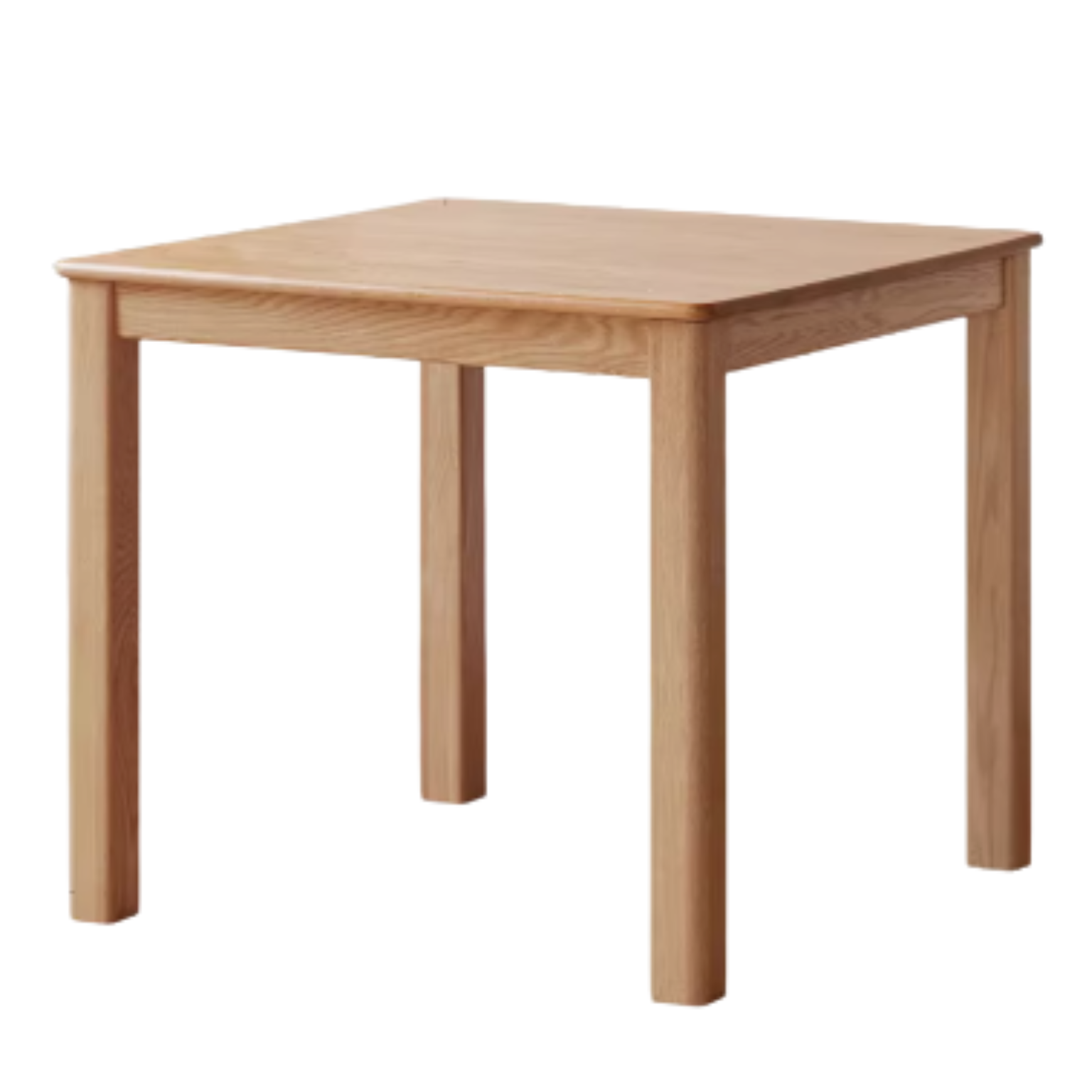 Solid Oak Wood Modern Square Dining Table - Perfect for Small Spaces, Apartments & Contemporary Home Decor