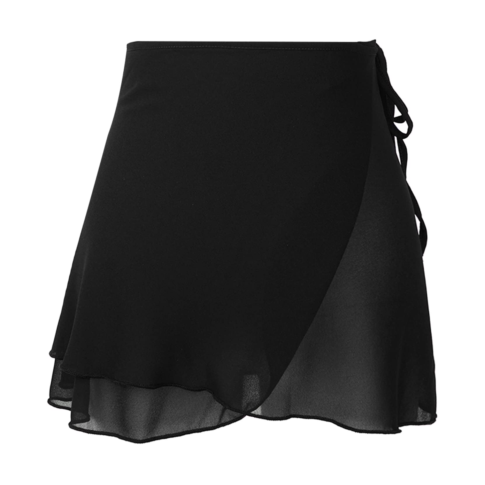 Women's Gradient Chiffon Ballet Dance Skirt Wrap Over Scarf Short Skirt for Ballet, Contemporary, and Performance Dance