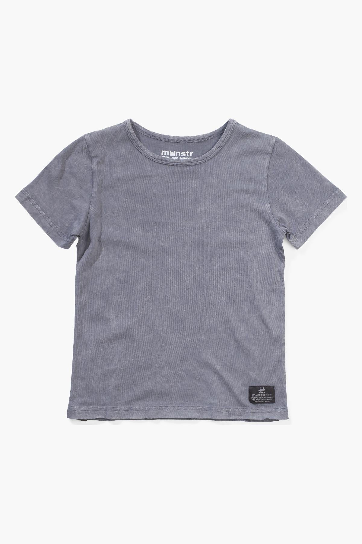 Boys Munster Graphic T-Shirt - Washed Out Black Cotton Tee for Kids | Cool Casual Wear for School, Playdates & Everyday Outfits