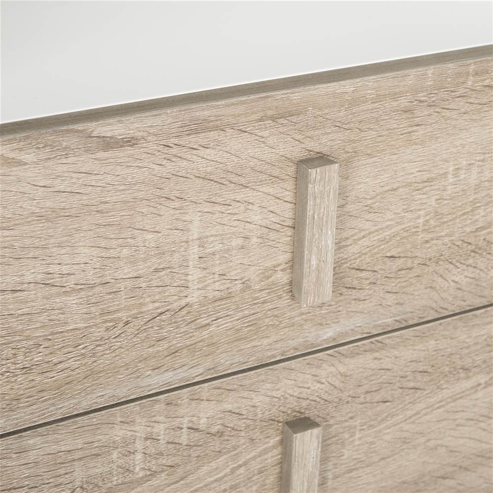 Safavieh Kefton Lacquer Cabinet - White Oak Finish Modern Storage Furniture for Living Room, Bedroom & Entryway Organization