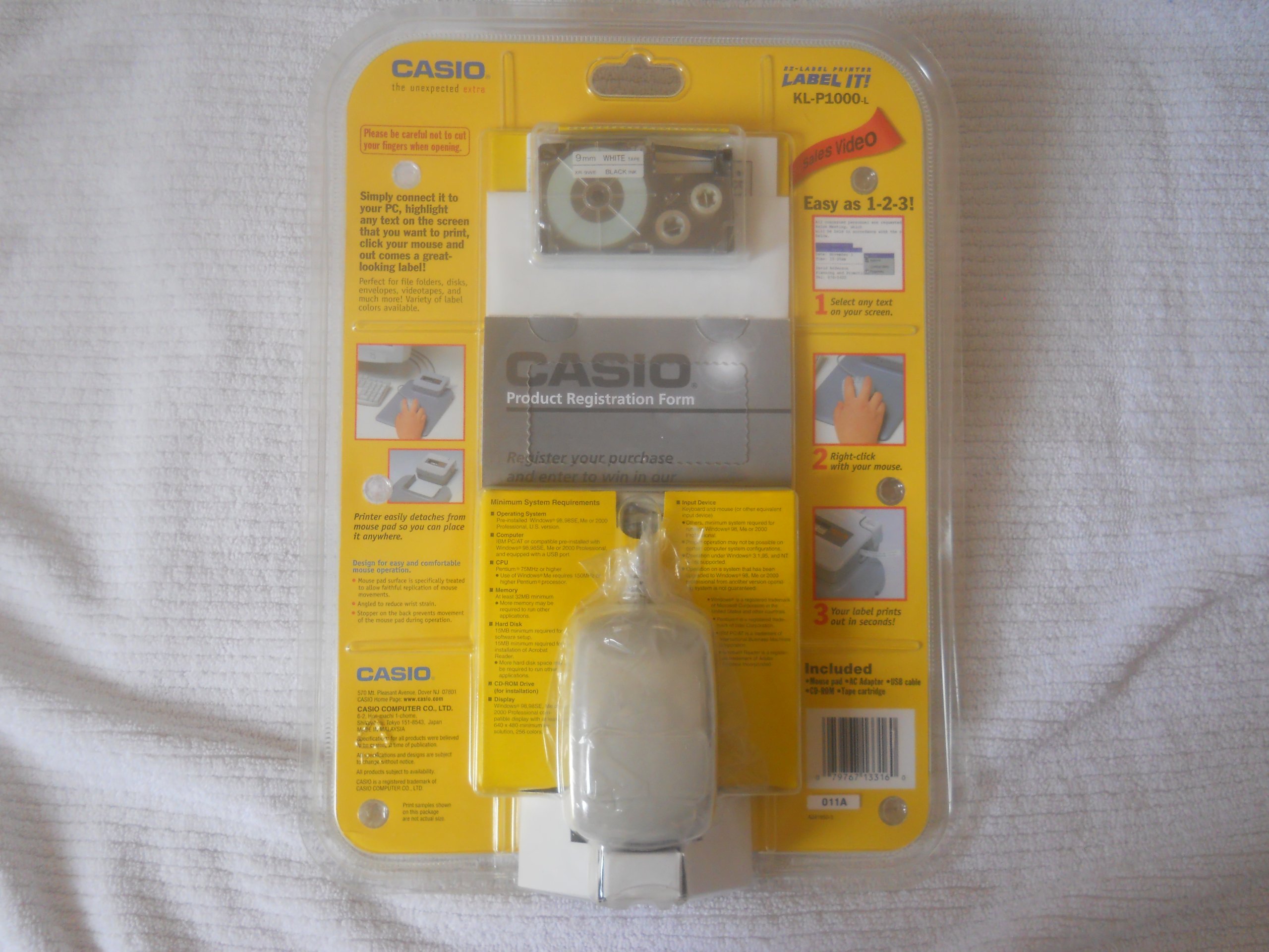 Casio KL-P1000-L Wireless Label Printer for Office & Home - Print Mouse Pad Labels, Barcodes & Organizing Stickers | Perfect for Inventory, Shipping & File Organization