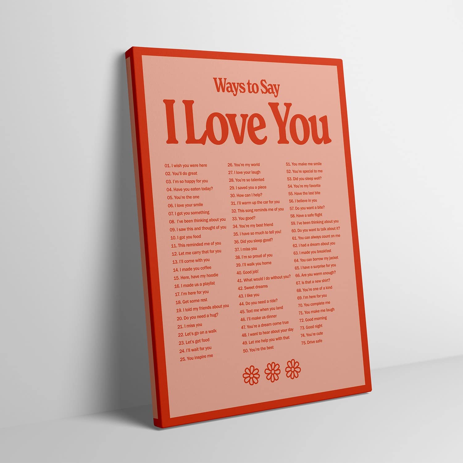 GUBIYU Framed Canvas Wall Art - 'I Love You' & 'You Are My World' Prints, 28x40 Inches, Perfect for Bathroom, Living Room Decor & Her Gifts - Romantic Home Décor to Brighten Your Space