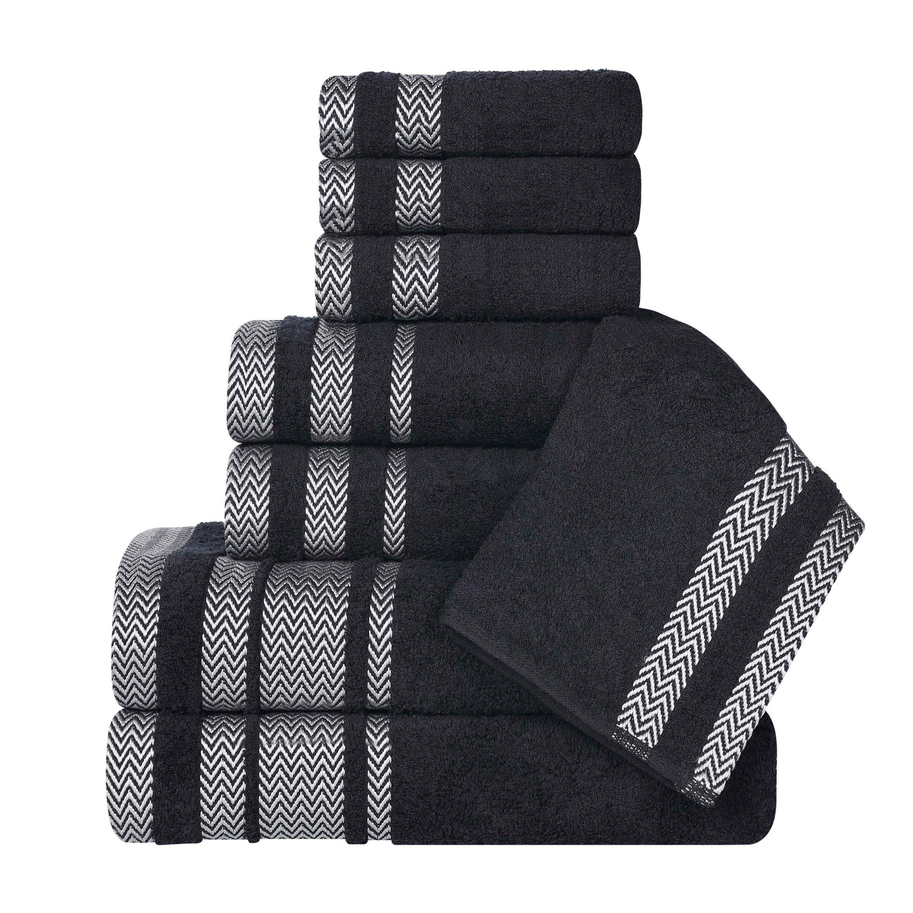 Hays Cotton Medium Weight 8-Piece Bath Towel Set - Soft & Absorbent Towels for Bathroom, Spa, Gym, and Beach Use