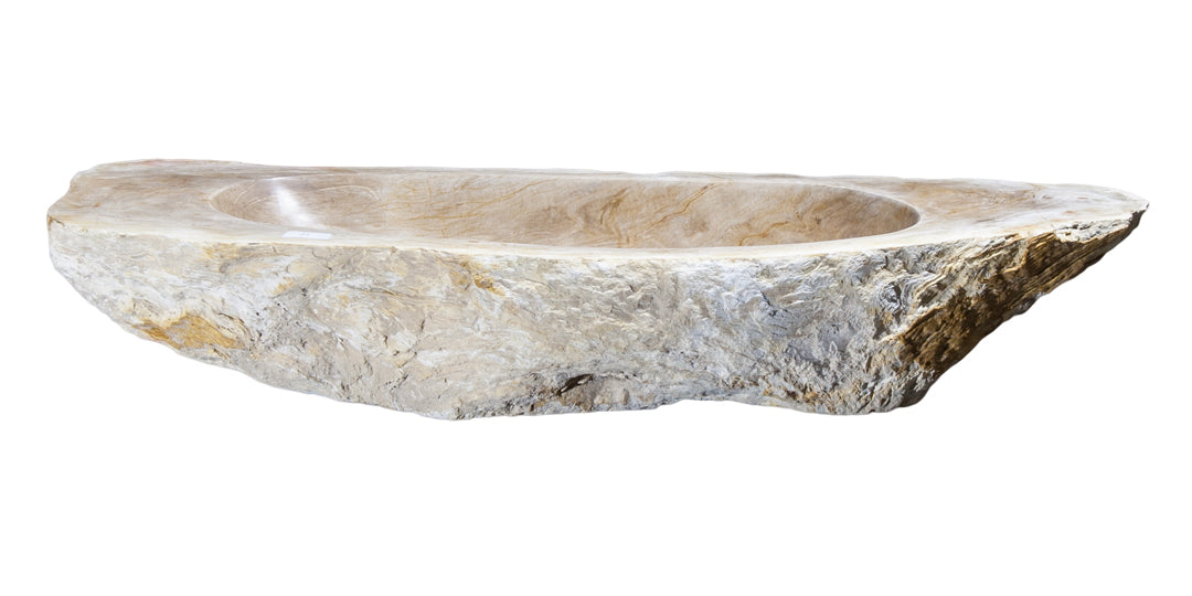 Natural Petrified Wood Bathroom Sink - 30 to 36 Inch Vanity Top with Unique Fossilized Patterns | Perfect for Rustic, Farmhouse & Luxury Bathroom Decor