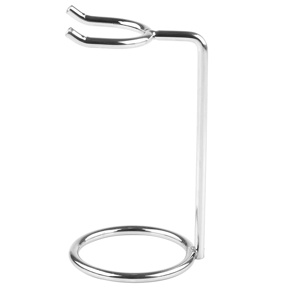 Premium Metal Shaving Brush & Razor Stand - Beard Grooming Organizer for Men | Durable Chrome-Plated Holder for Bathroom Countertop & Travel Shaving Kits