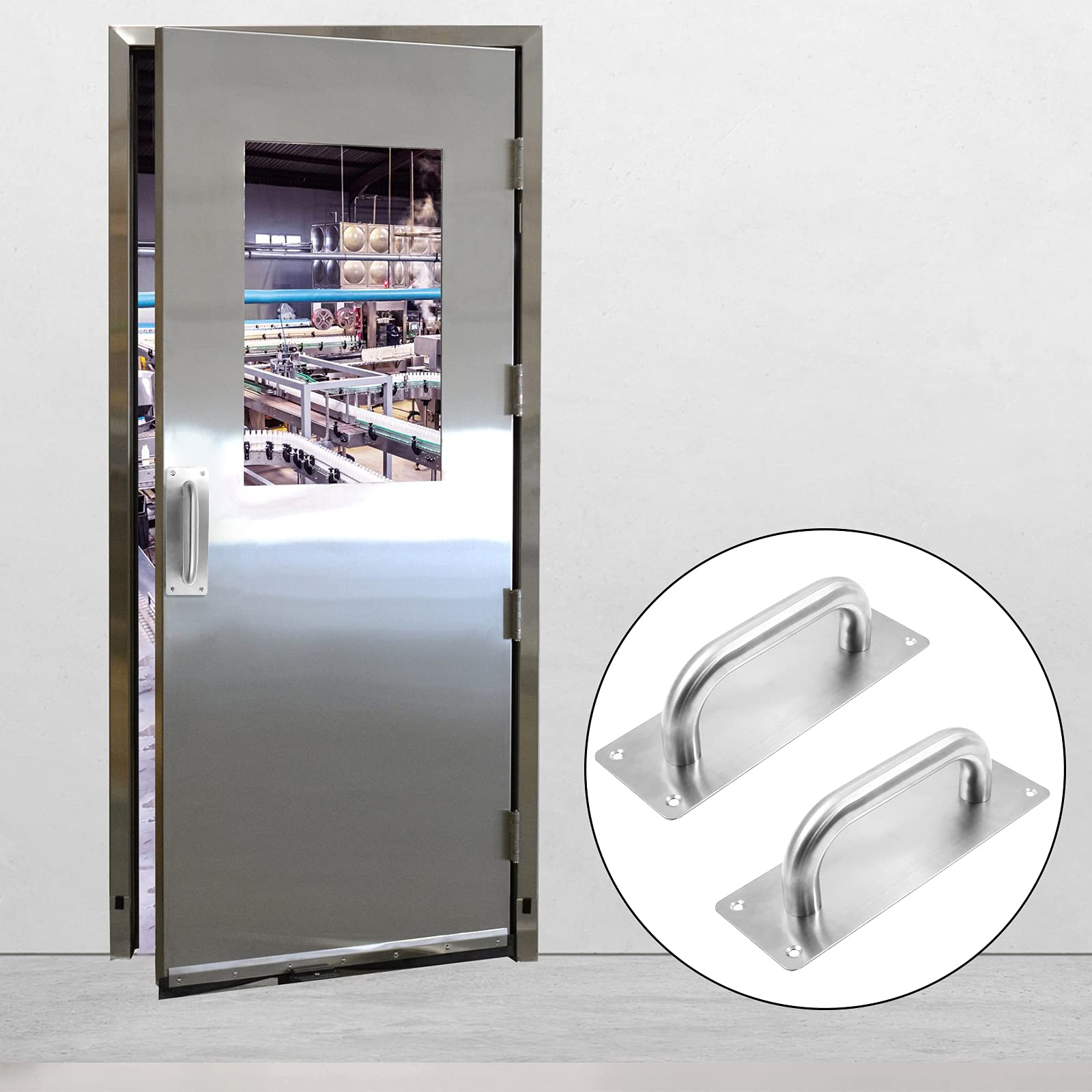 2 Pcs Stainless Steel Door Handle Pull - 7.9