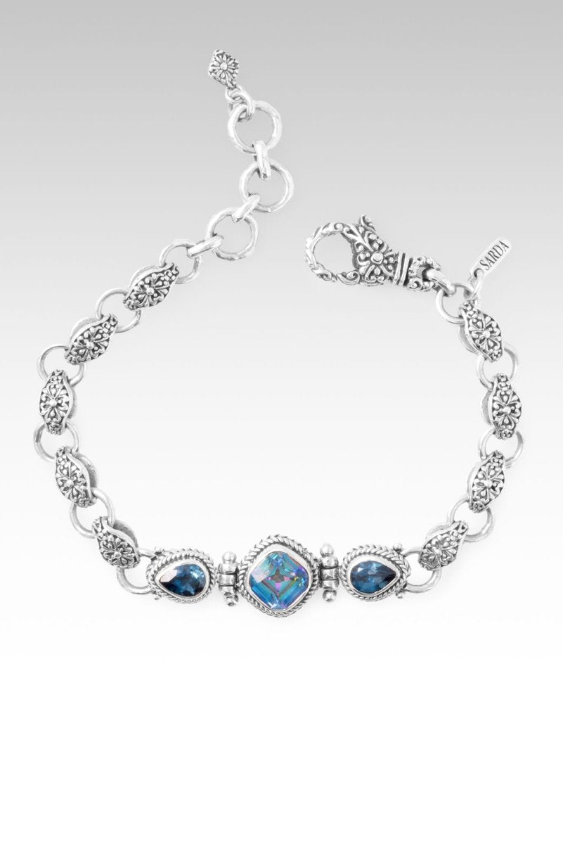 Heartfelt Devotion Bracelet - Genuine Picasso Mystic Quartz & London Blue Topaz Jewelry for Women - Perfect Gift for Anniversary, Birthday & Special Occasions