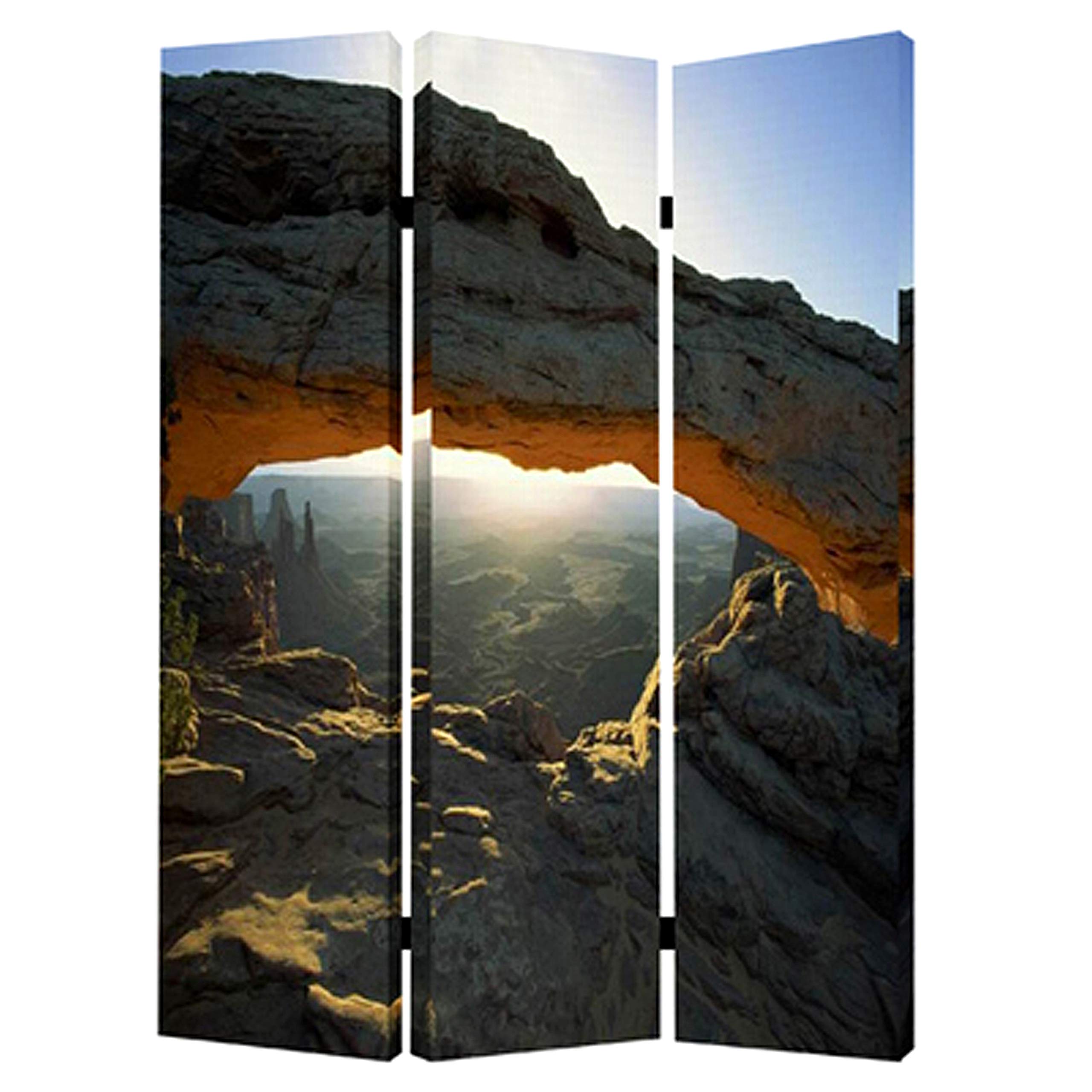 Stylish Desert-Themed Room Divider Screen - Handcrafted Rattan Partition for Home & Office Decor | Perfect for Living Rooms, Bedrooms, and Studio Spaces