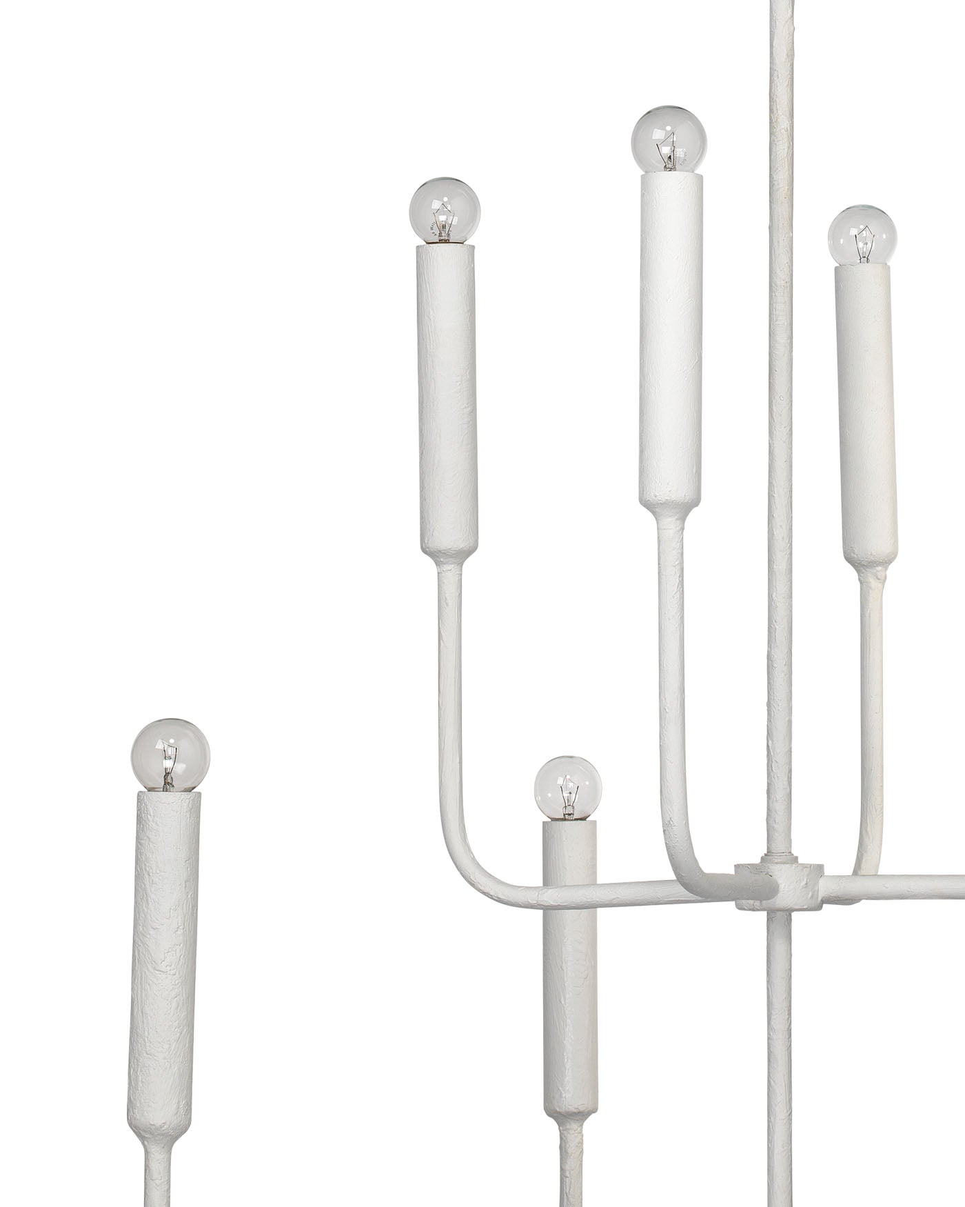 Elegant Mercer Chandelier in White - Modern Crystal Ceiling Light Fixture for Dining Room, Bedroom, or Living Room Decor