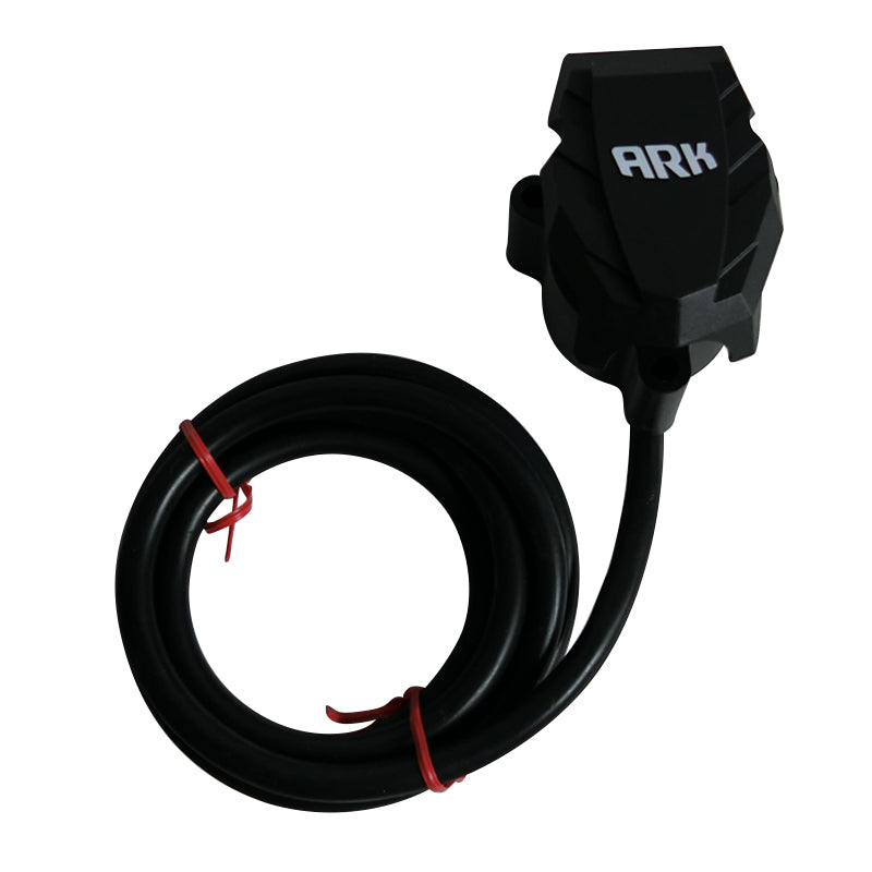 ARK Nite Lite LED Trailer 7 Pin Large Round Socket with Cable LSKL7B - Heavy Duty Towing Connector for Trucks, Trailers & RVs - Waterproof & Durable Electrical Connection for Safe Night Driving