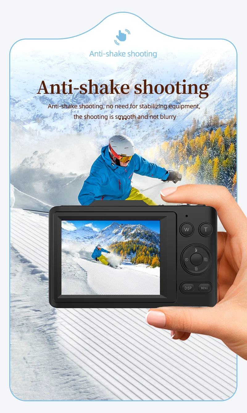 200W Lens Digital Camera - High Resolution Compact Camera for Photography, Vlogging & Travel - Perfect for Beginners, Content Creators & Outdoor Adventures