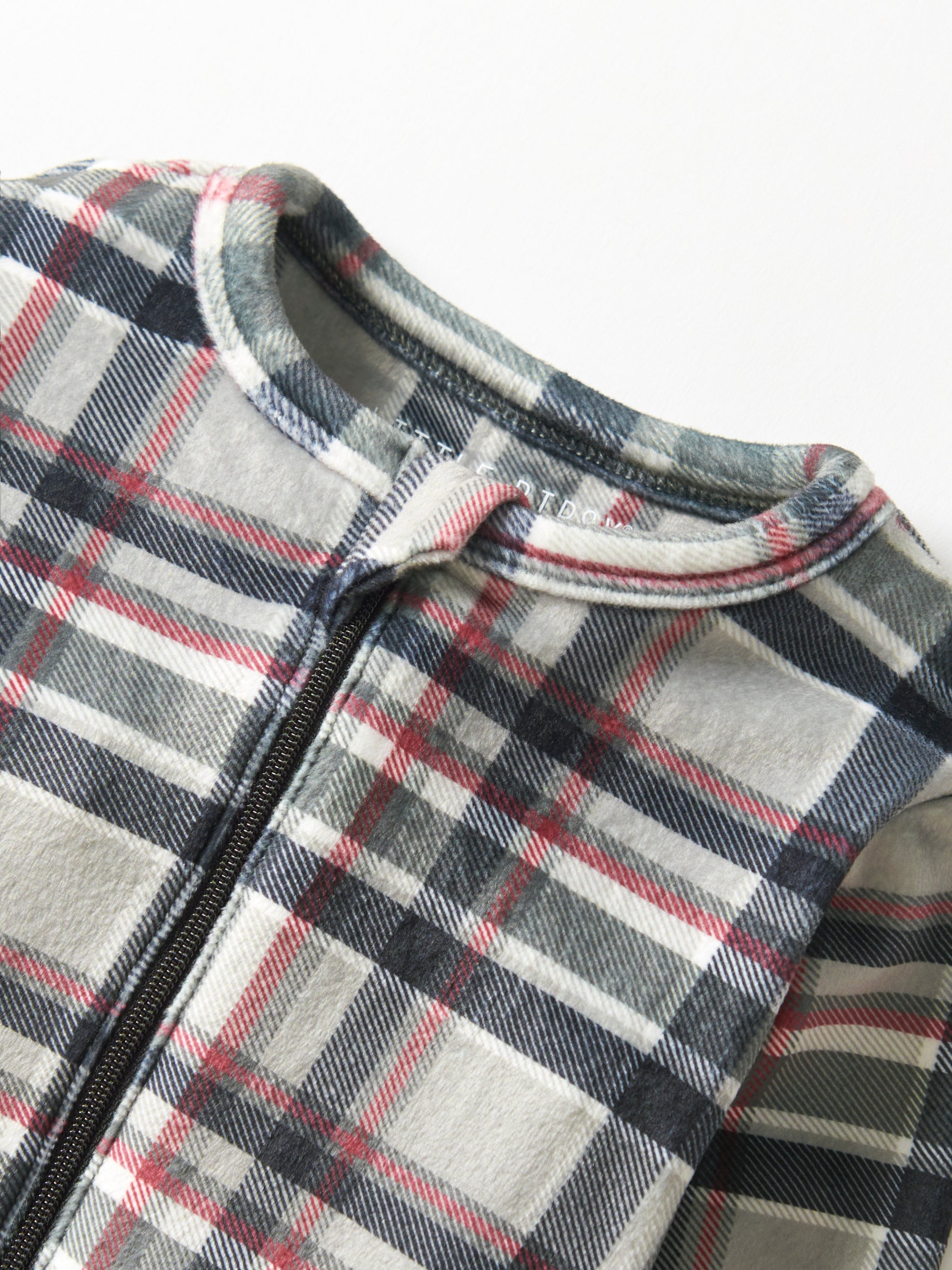 LB x Baby Breez Long Sleeve Romper Pajamas - Soft Plaid Pattern Baby Sleepwear for Boys & Girls - Perfect for Cozy Nights, Playdates and Family Photos