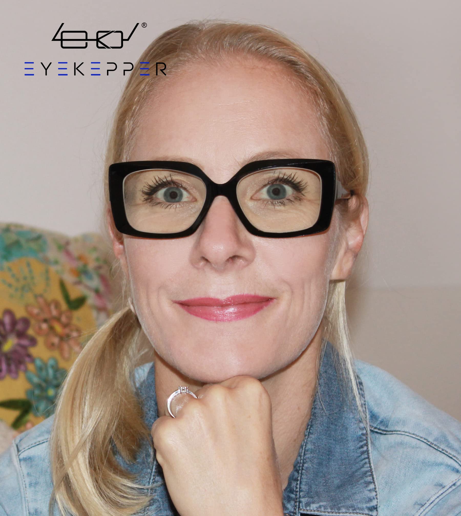 Blue Light Blocking Reading Glasses for Women - Square Computer Readers +2.00 Strength, Anti-Glare & UV Protection for Digital Eye Strain Relief | Perfect for Office Work, Screen Time & Reading eBooks