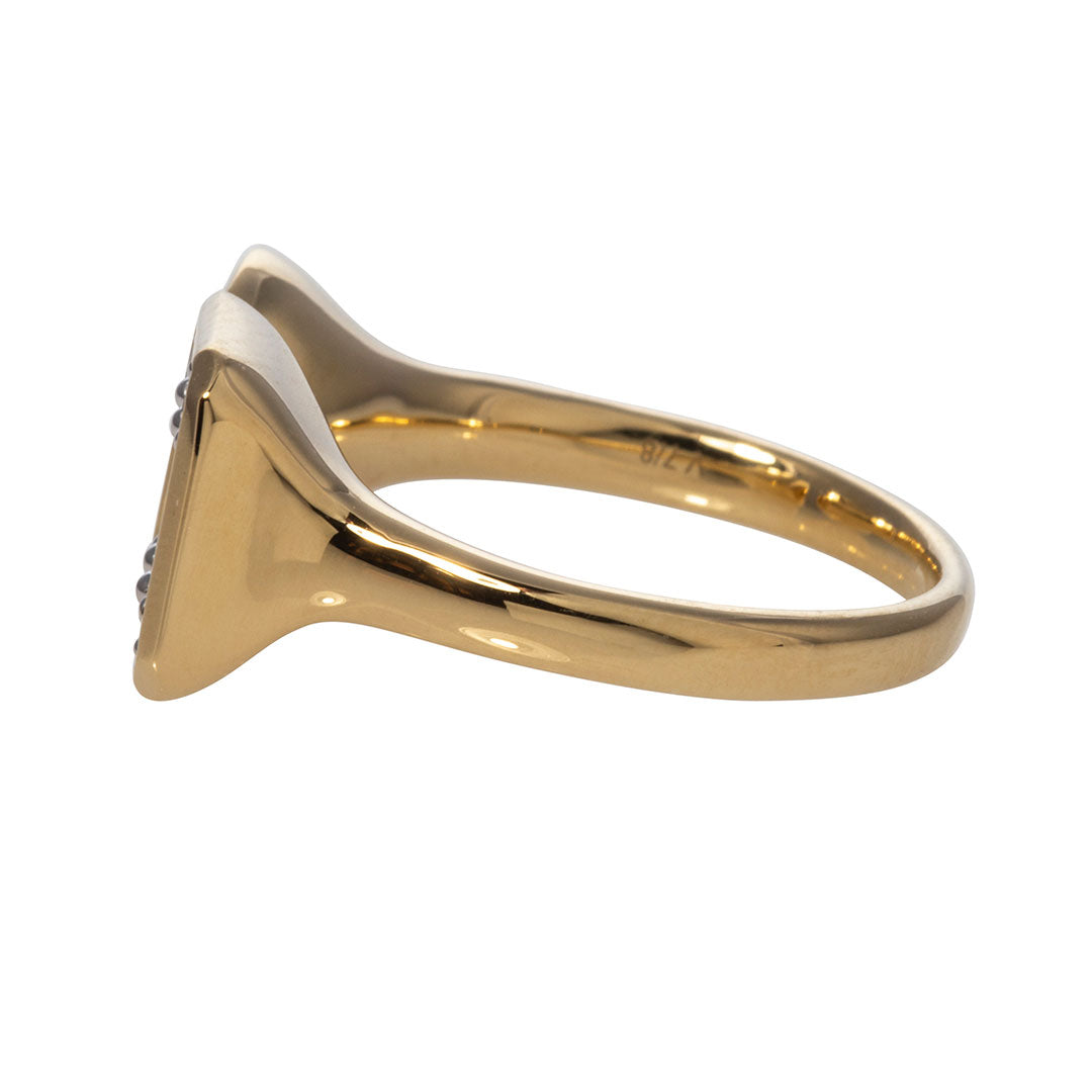 Exquisite 18K Gold Toi et Moi Ring with Round & Emerald Cut Diamond Illusion - Perfect for Engagement, Anniversary & Romantic Gifts