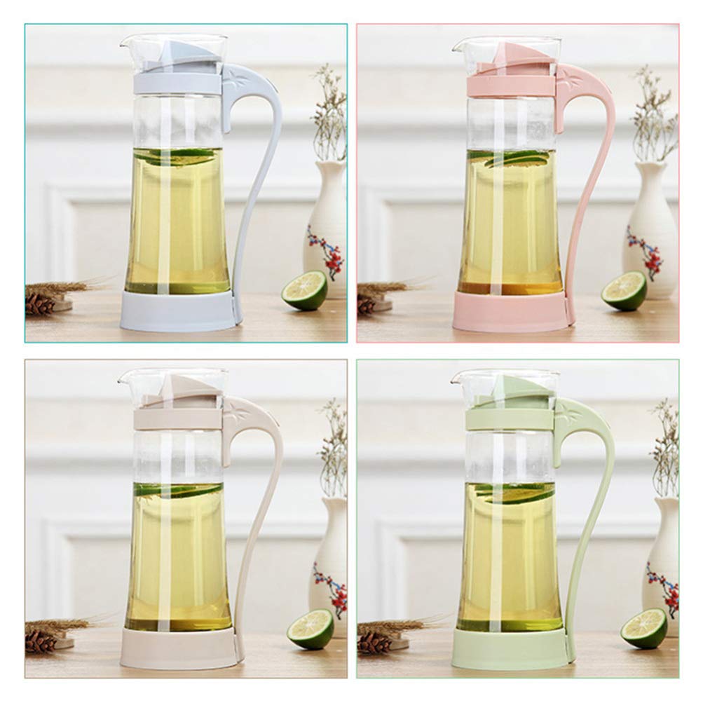Premium Borosilicate Glass Pitcher - 68oz Iced Tea & Cold Beverage Pitcher with Lid - Heat & Shatter Resistant for Hot/Cold Drinks - Perfect for Lemonade, Iced Tea, Juice & Water - Great for Parties, BBQs & Home Use