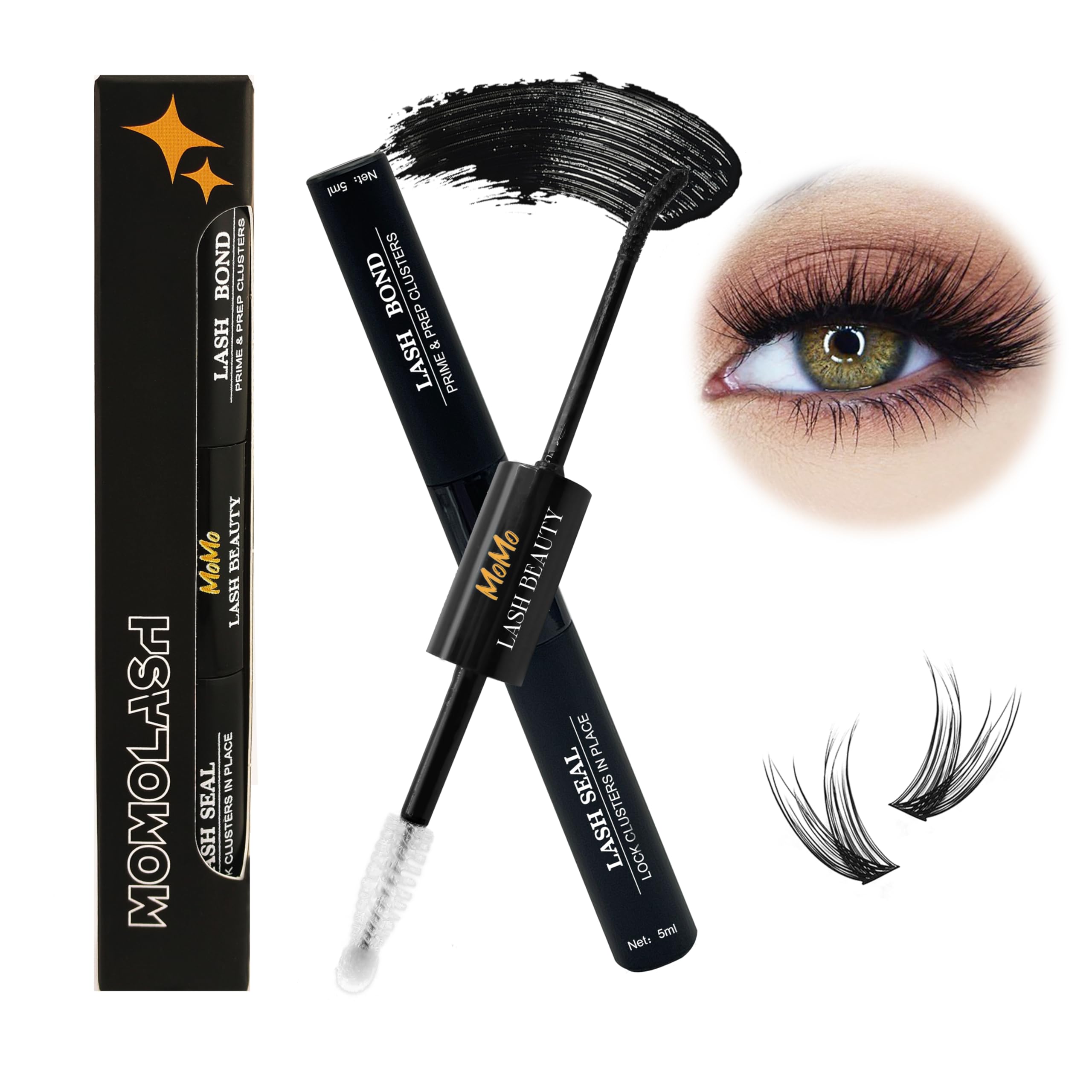 Long Lasting Waterproof Eyelash Glue - MOMOLASH Professional Lash Bond & Seal for DIY Lash Extensions | Perfect for Daily Wear, Special Occasions & Professional Use