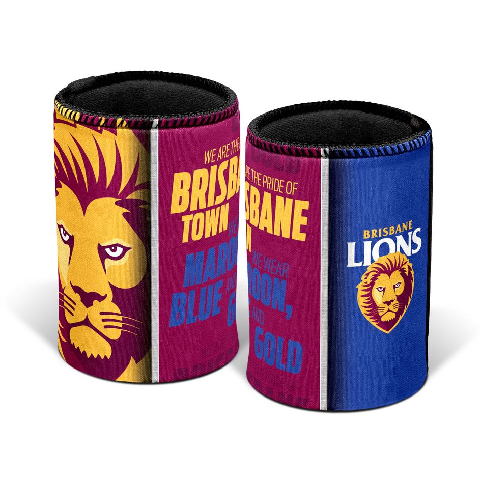 Brisbane Lions AFL Can Cooler & Stubby Holder - Insulated Beer Sleeve for Game Day & Outdoor Parties