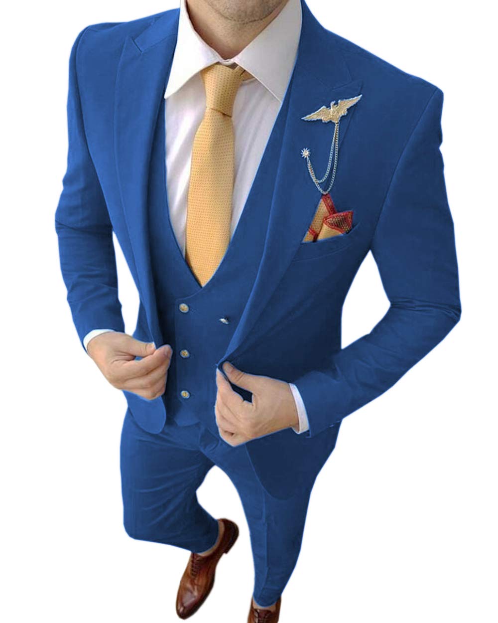 Stylish Plus Size Men's Wedding Suits 3-Piece Groom Tuxedo Set - Formal Attire for Weddings, Prom & Special Occasions