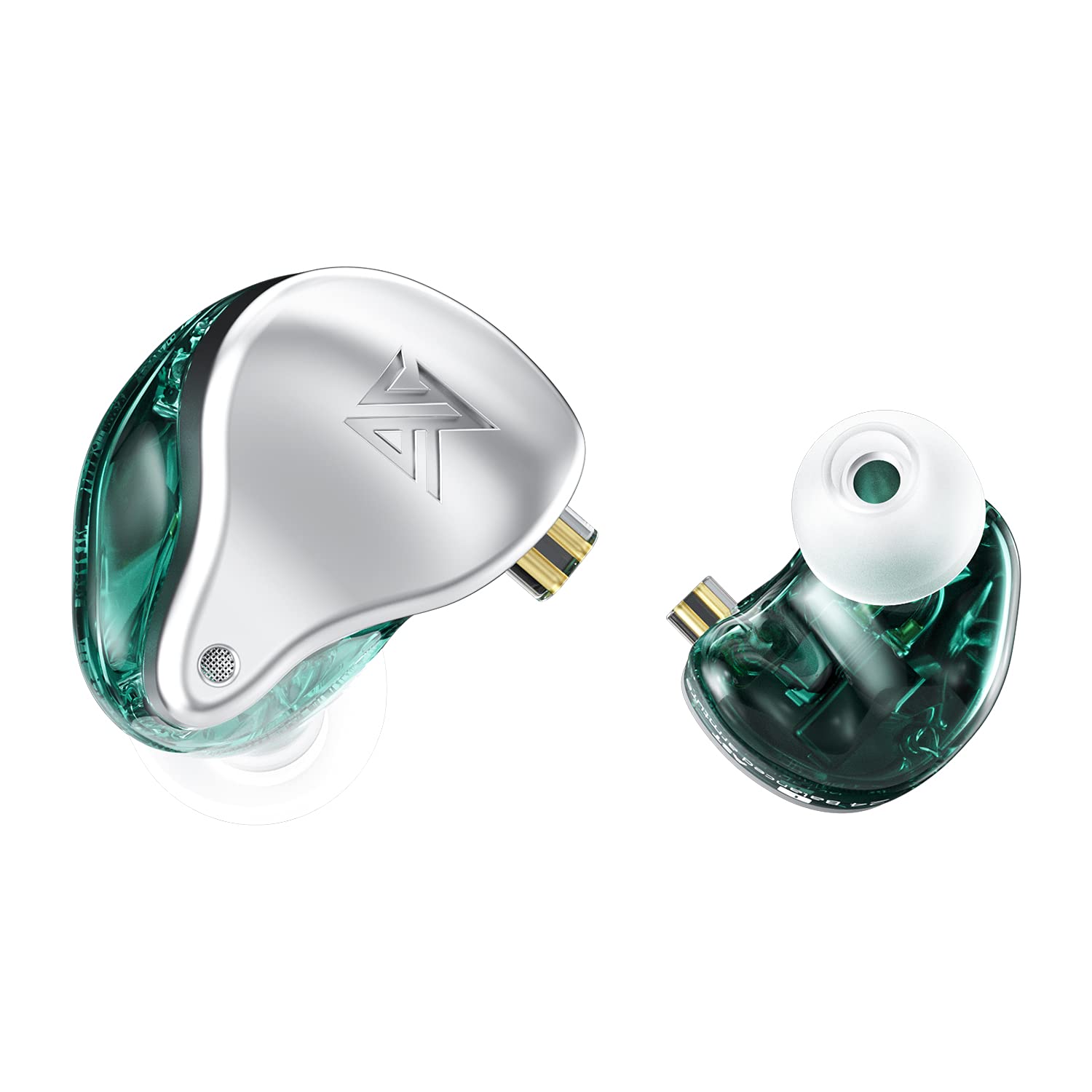 KZ AST Hi-Fi In-Ear Monitor Headphones with Detachable Cable, Noise Canceling Wired Earphones for Sports & Musicians - Comfortable Fit, AST Green (No Mic) | Perfect for Studio Recording, Live Performances & Gym Workouts