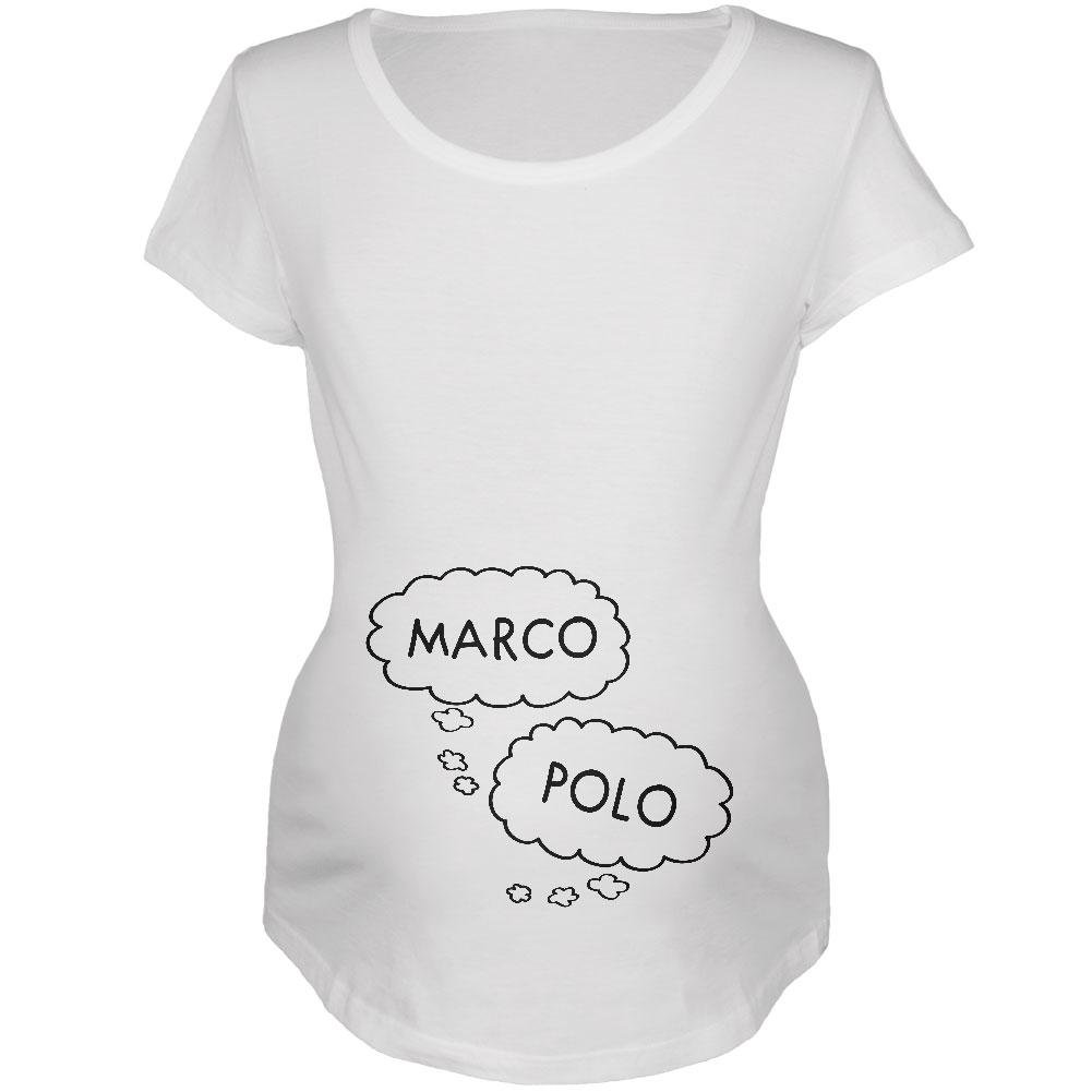 Old Glory Speech Bubble Marco Polo Twins Maternity Soft T-Shirt - Comfortable Cotton Pregnancy Shirt for Moms-to-Be, Perfect for Baby Showers & Gender Reveal Parties