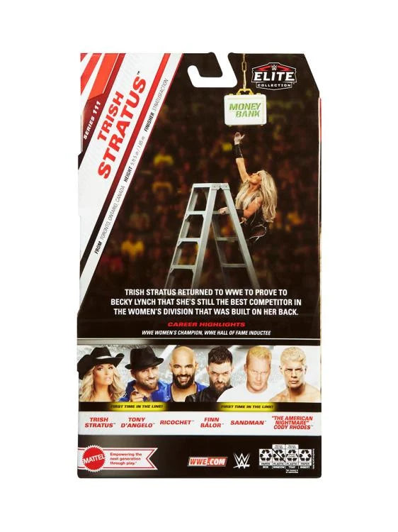 WWE Elite Collection Series 111 Trish Stratus Action Figure - Authentic Wrestling Collectible for Fans & Display