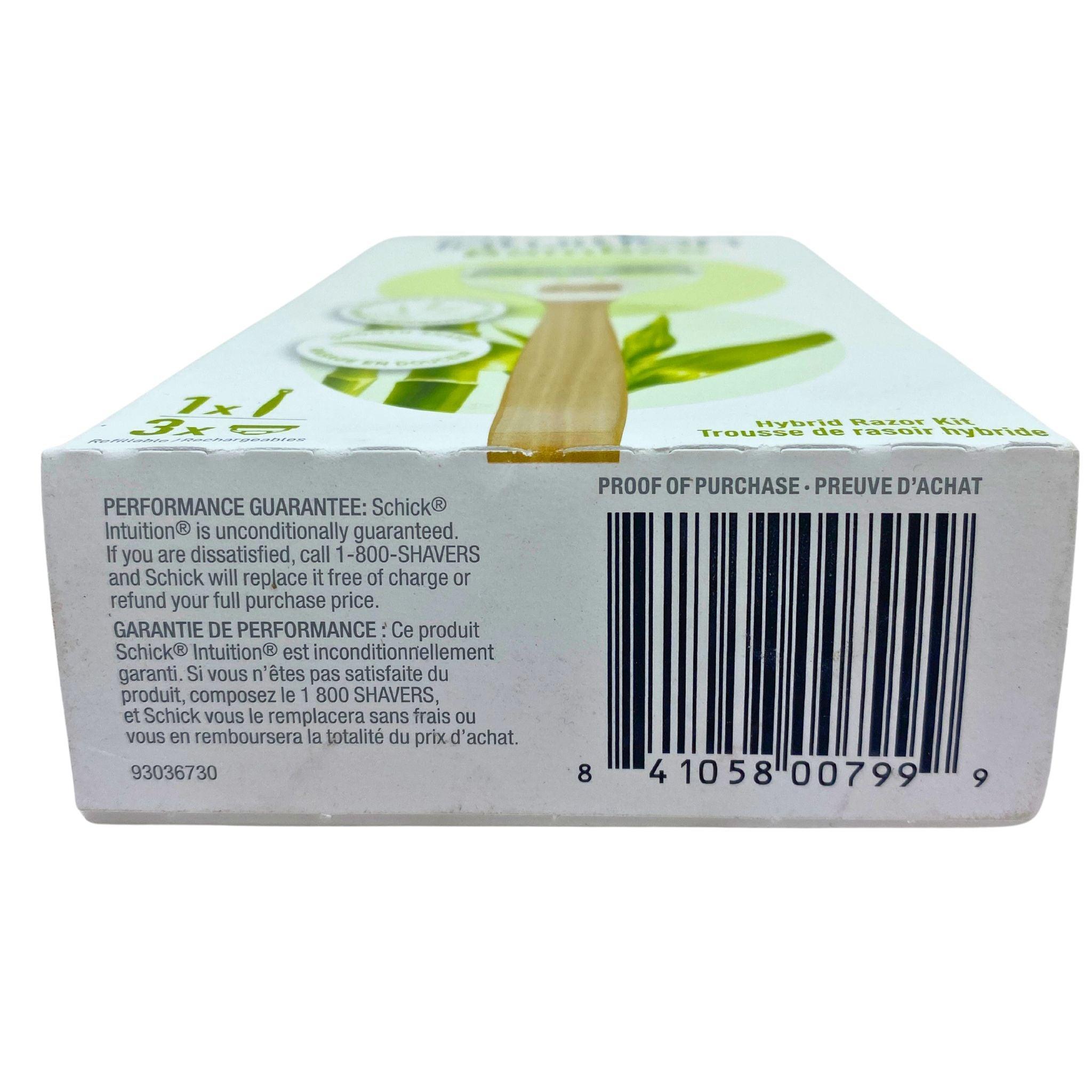 Schick Intuition Bamboo Hybrid Razor Kit - 3 Flexible Blades & 1 Razor Handle (40 Pcs) - Smooth Shaving for Women, Sensitive Skin Care, Legs & Underarms - Perfect for Travel & Daily Use