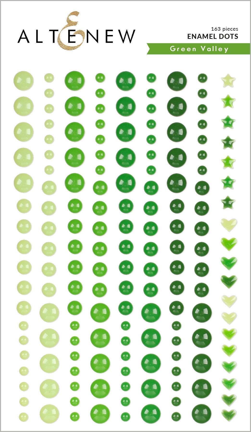 Green Valley Enamel Dots for Scrapbooking, Card Making & DIY Crafts - Colorful Decorative Embellishments