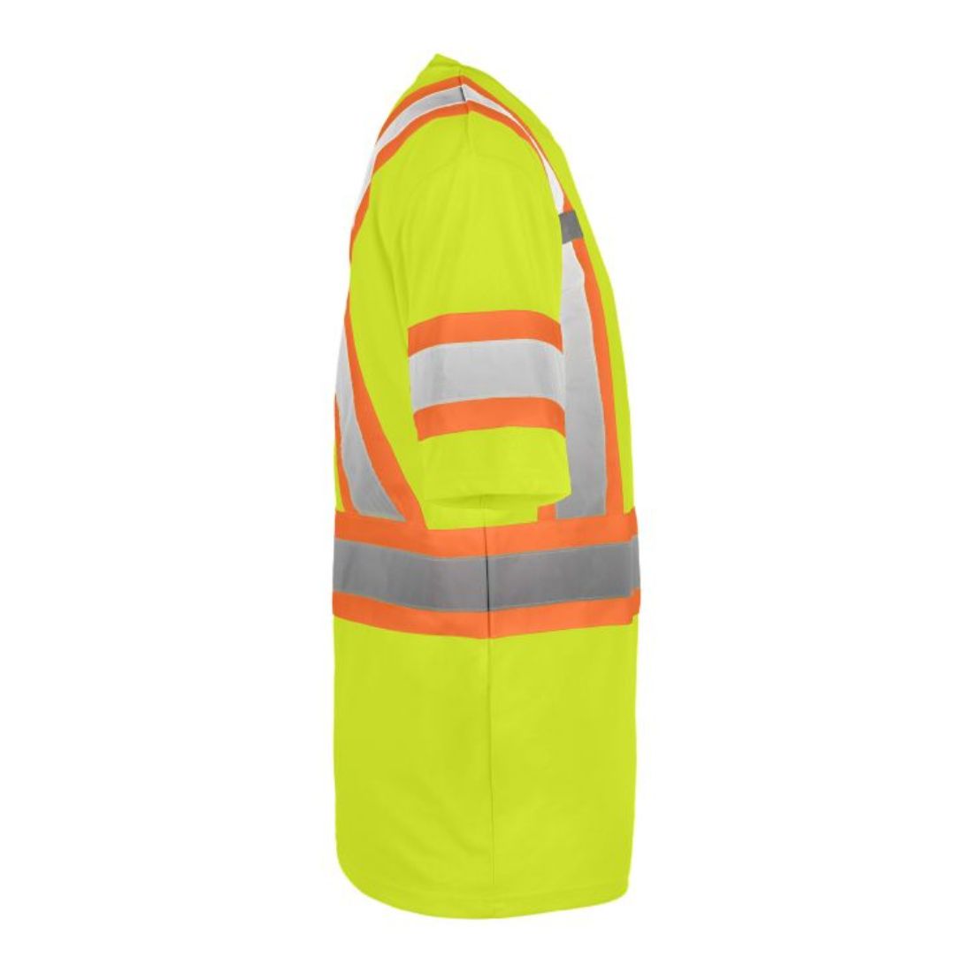 Terra Hi-Visibility Short Sleeve Work T-Shirt 116524YL - Yellow Safety Shirt for Construction, Road Work & Outdoor Labor | High Visibility Workwear