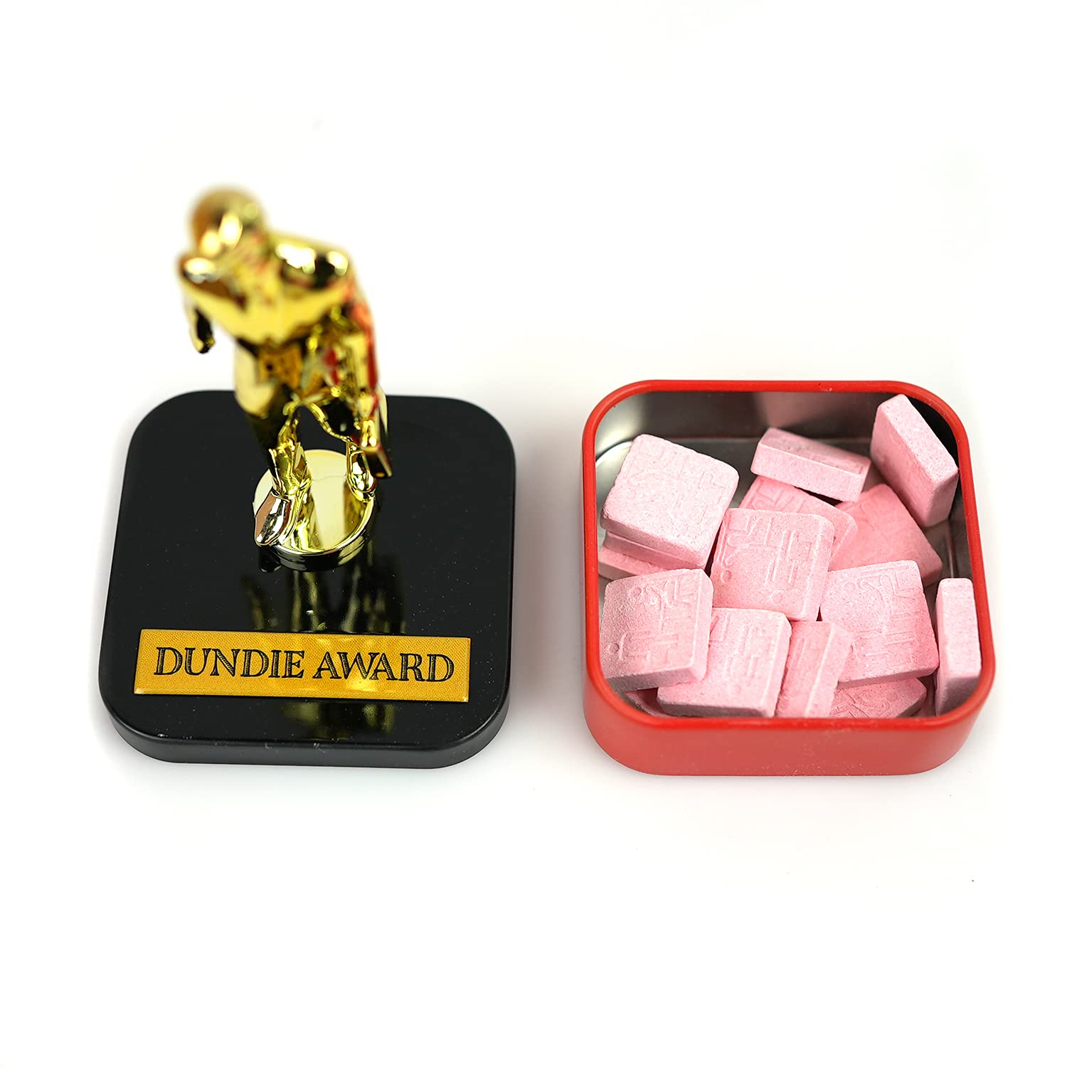 Funny The Office Dundie Award Cherry Flavored Candy (9 Pack) with 2 Gosutoys Stickers - Perfect for TV Show Fans, Office Parties & Gift Exchanges