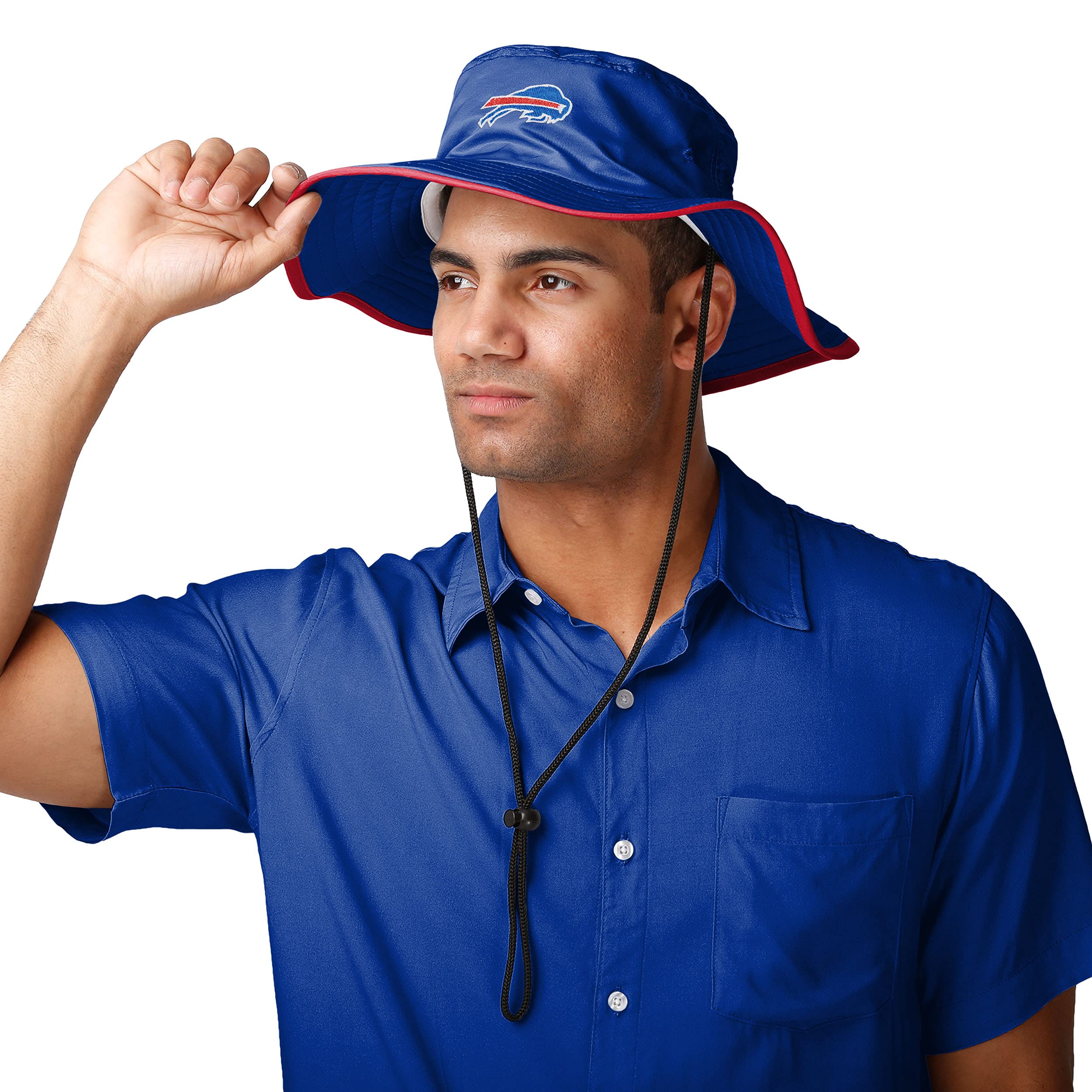 FOCO Unisex NFL Team Logo Sport Outdoor Sun Bucket Boonie Hat - Adjustable & Breathable for Football Games, Hiking, Fishing, and Beach Activities