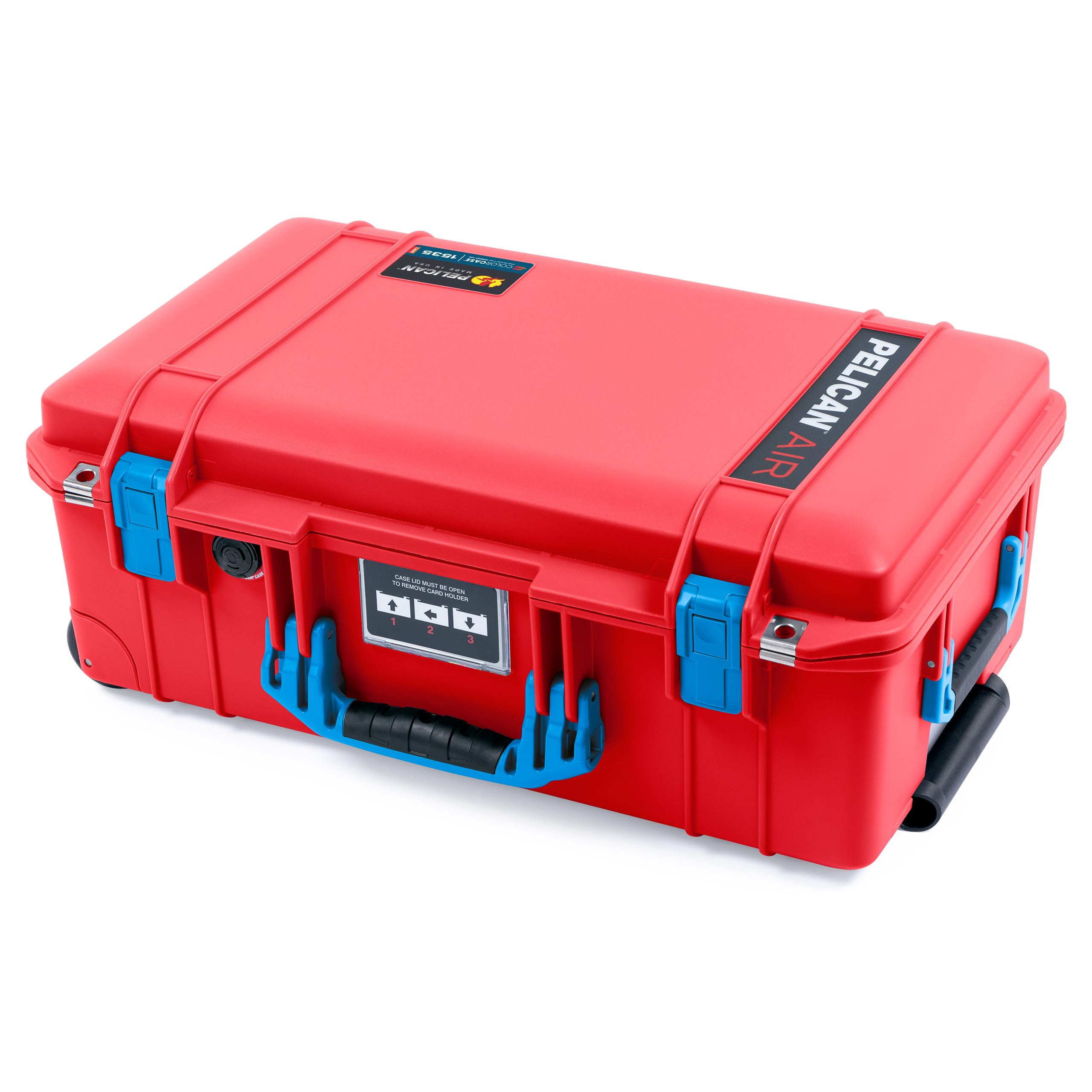 Pelican Air 1535 Waterproof Carry-On Case - Medium Size Travel Luggage with Blue Handles & Latches (Case Only) | Durable Protection for Camera Gear, Electronics & Valuables During Air Travel & Outdoor Adventures