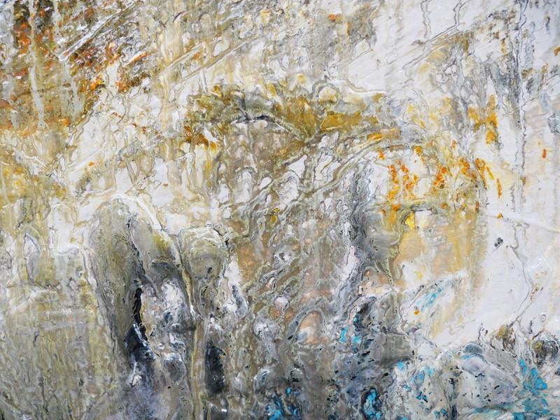 140cm x 100cm Blue Abstract Canvas Wall Art - Modern Hand Painted Oil Painting for Living Room, Bedroom & Office Decor