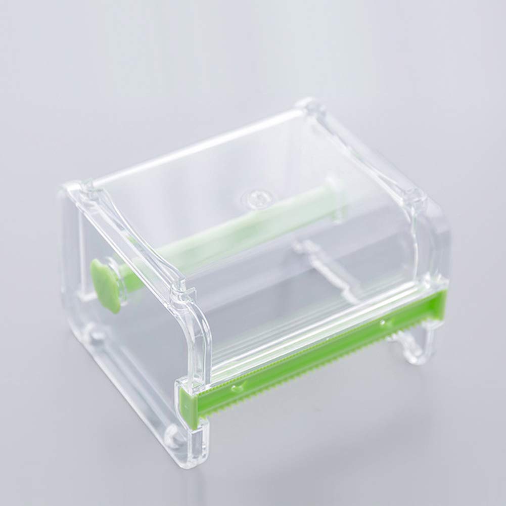 1 Piece Green Paper Tape Cutting Dispenser - Desktop Tape Cutter & Organizer for Masking Tape, DIY Stickers - Perfect for Office, Crafting & Home Organization