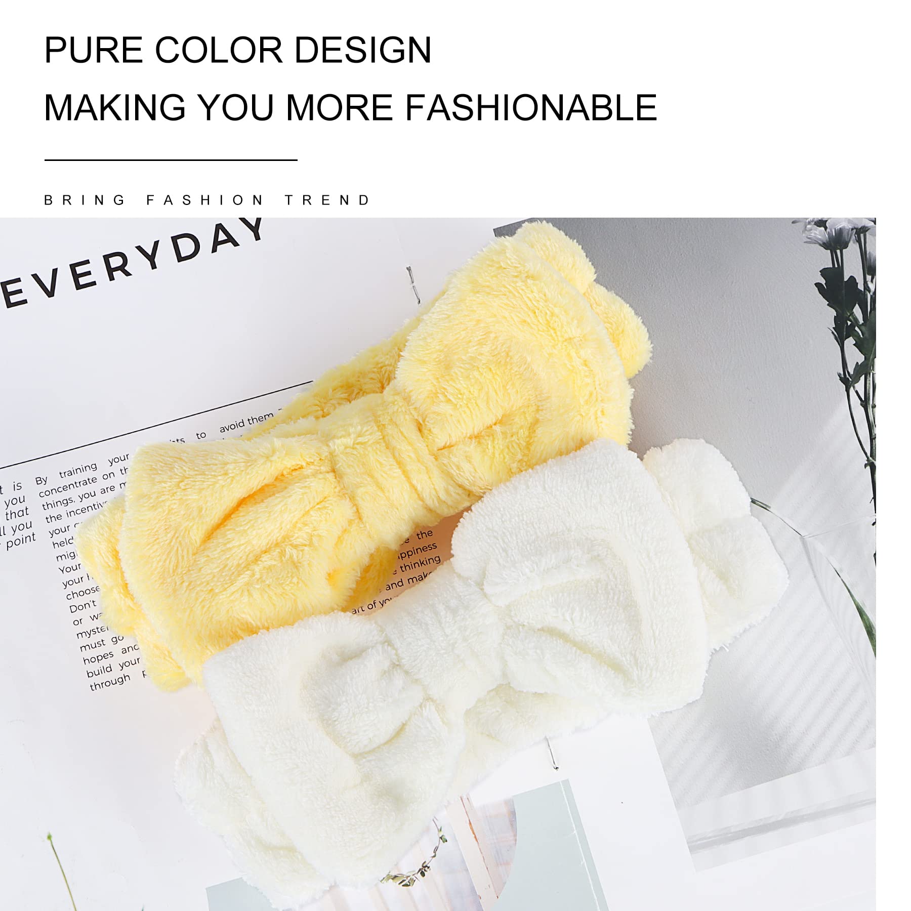 LADES Terry Cloth Headbands for Women - Soft Spa Hair Bands for Face Washing, Skincare, Makeup & Beauty Routine | Perfect for Bathroom, Salon & Home Spa Use