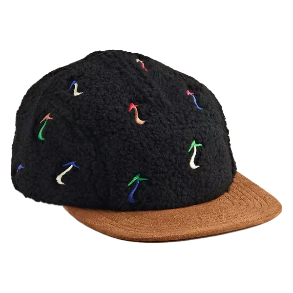 Dancing Shrooms 5 Panel Fleece Hat - Cozy Winter Beanie for Men & Women - Perfect for Skiing, Snowboarding & Outdoor Activities