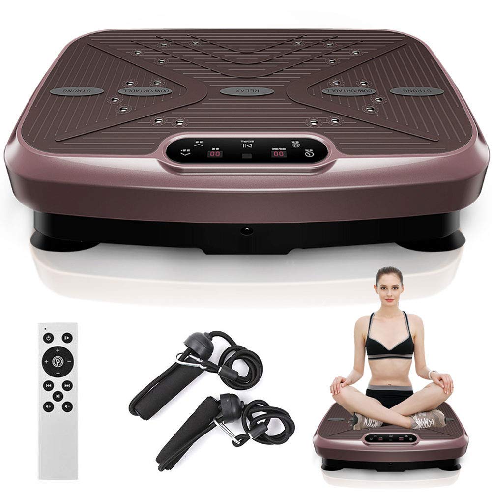 XBSLJ Vibration Exercise Machine - Multifunctional Vibrating Platform & Massager with Swinging Plates for Home Fitness Training, Remote Control & Resistance - Perfect for Weight Loss, Muscle Toning, and Relaxation
