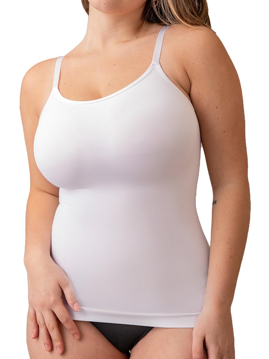 Shapermint Women's Shapewear Cami Top - Scoop Neck Tummy Control Tank Top | Slimming Body Shaper Camisole for Everyday Wear & Layering