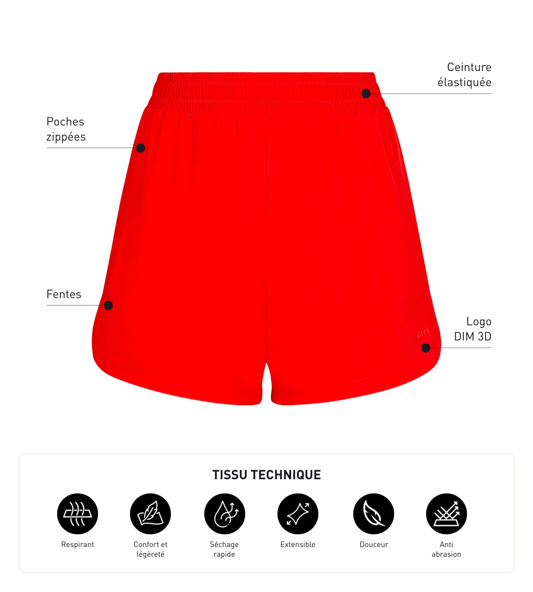 Women's Orange Viscose Sport Shorts - Breathable & Comfortable for Running, Yoga & Gym Workouts