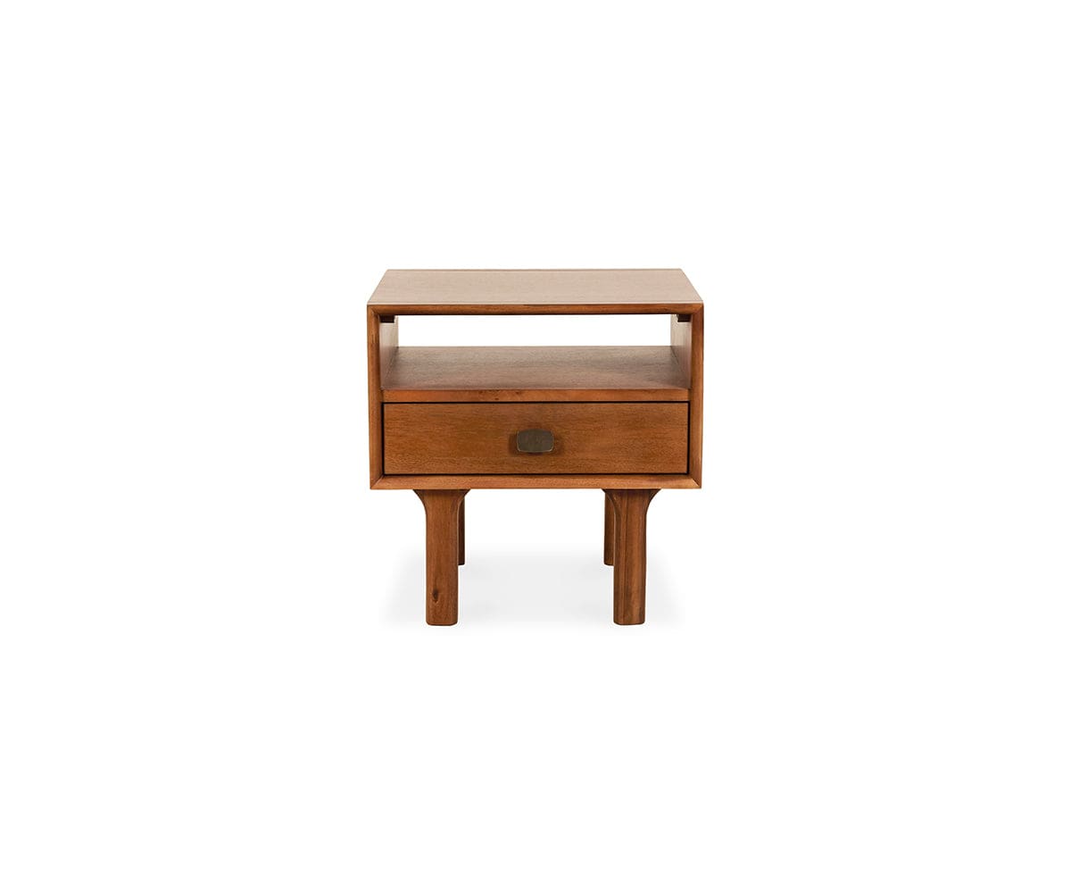 Levi Modern End Table - Small Nightstand with Storage Shelf for Bedroom, Living Room & Office - Stylish Accent Table for Home Decor