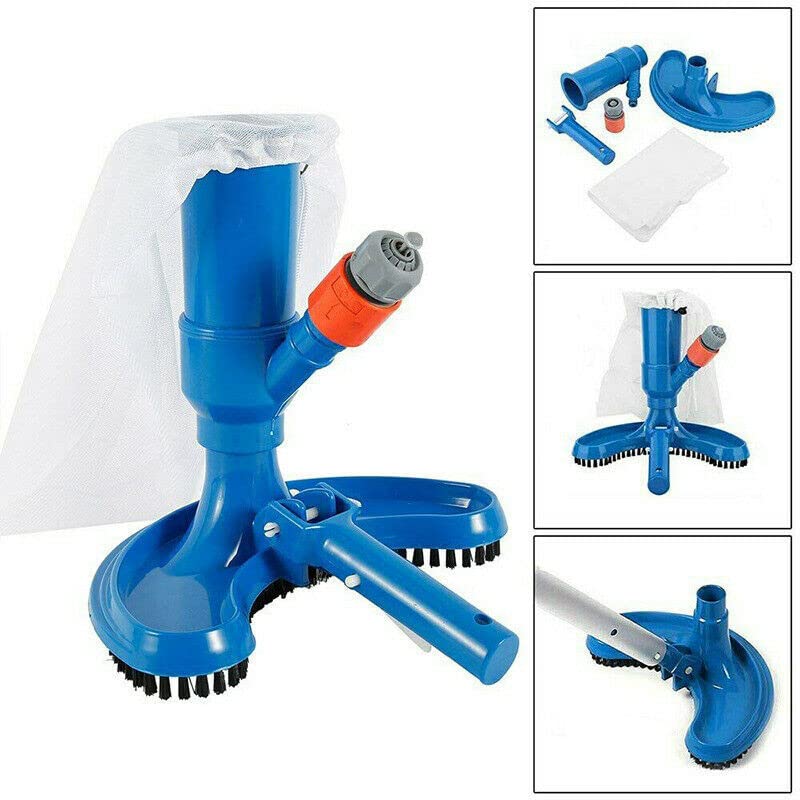 Pool & Spa Fountain Vacuum Brush Cleaner Kit - Heavy Duty Cleaning Tool for Swimming Pools, Hot Tubs, and Garden Ponds | Ideal for Removing Algae, Debris, and Dirt