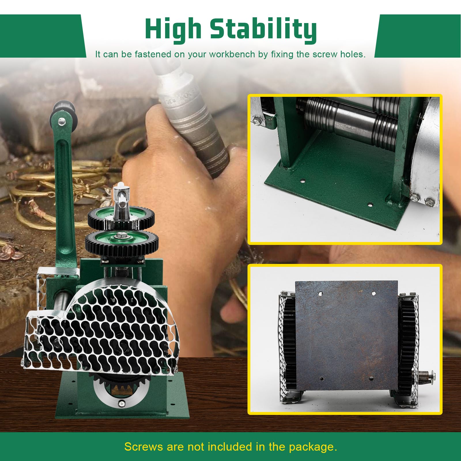 3-in-1 Manual Jewelry Rolling Mill Machine - 4.7