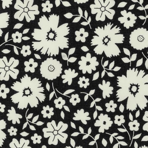 Bicolor Floral Black
